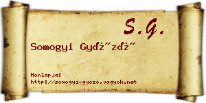 Somogyi Győző névjegykártya